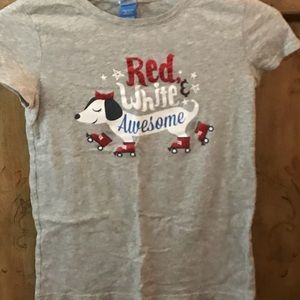 Girls Fourth of July T Shirt